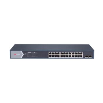 سويتش ذكي مُدار  DS-3E1526P-SI مزود بـ 24 منفذ جيجابت PoE و 2 منفذ ألياف ضوئية-